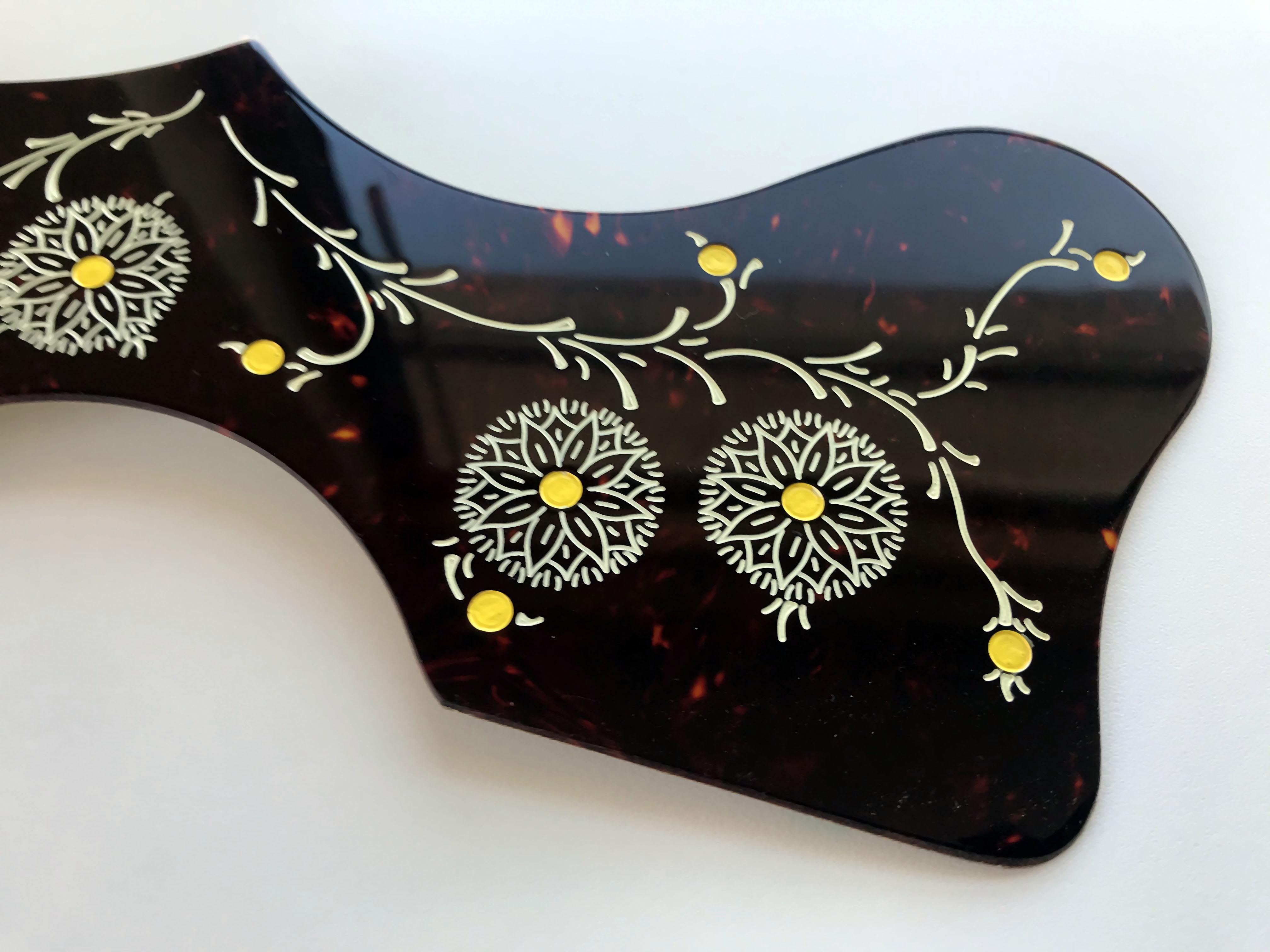 Gibson J200 c1955present guitar pickguard engraved painted celluloid
